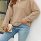 Textured Quarter Zip Long Sleeve Sweatshirt