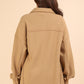 VERY J Button Down Textured Knit Shacket