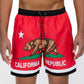 California CA Bear Swim Trunks Board Shorts