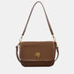 PU Leather Suede Twist-Lock Shoulder Bag