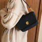 PU Leather Suede Twist-Lock Shoulder Bag