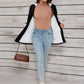 Drawstring Long Sleeve Hooded Jacket