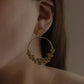 Hammered Clover Drop Earrings