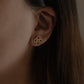 Etched Clover Stud Earrings
