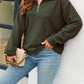 Textured Quarter Zip Long Sleeve Sweatshirt