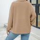 Textured Quarter Zip Long Sleeve Sweatshirt