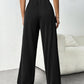 Drawstring Wide Leg Pants with Pockets