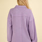 VERY J Collared Half Button Knit Top with Pockets