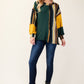 Celeste Full Size Striped Color Block Exposed Seam T-Shirt