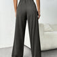Drawstring Wide Leg Pants with Pockets