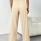 Drawstring Wide Leg Pants with Pockets