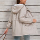 Drawstring Long Sleeve Hooded Jacket