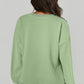 High-Low Round Neck Long Sleeve Sweatshirt