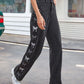 Embroidered Butterfly Jeans with Pockets