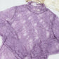 Floral print lace long sleeves top