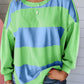 Color Block Round Neck Long Sleeve Top