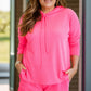 Plus Size Drawstring Dropped Shoulder Hoodie and Shorts Set