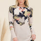 Celeste Full Size Camo Print Contrast Long Sleeve T-Shirt