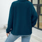 Textured Quarter Zip Long Sleeve Sweatshirt