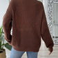 Contrast Trim Dropped Shoulder Long Sleeve Sweater