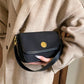 PU Leather Suede Twist-Lock Shoulder Bag