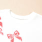 Bow Round Neck Long Sleeve Sweatshirt