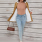 Drawstring Long Sleeve Hooded Jacket