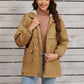 Drawstring Long Sleeve Hooded Jacket