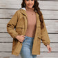 Drawstring Long Sleeve Hooded Jacket