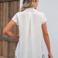 Button Up Collared Neck Short Sleeve Shirt