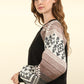 VERY J Printed Long Sleeve Round Neck Knit Top