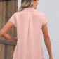 Button Up Collared Neck Short Sleeve Shirt