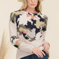 Celeste Full Size Camo Print Contrast Long Sleeve T-Shirt
