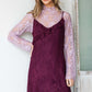 Floral print lace long sleeves top