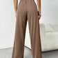 Drawstring Wide Leg Pants with Pockets