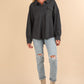 VERY J Button Down Textured Knit Shacket