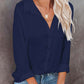 Button Down Collared Neck Long Sleeve Shirt