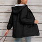 Drawstring Long Sleeve Hooded Jacket