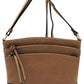 Fashion Multi Zip Pocket Crossbody Bag