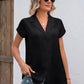 Button Up Collared Neck Short Sleeve Shirt