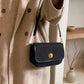 PU Leather Suede Twist-Lock Shoulder Bag