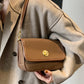 PU Leather Suede Twist-Lock Shoulder Bag