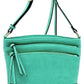 Fashion Multi Zip Pocket Crossbody Bag