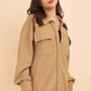 VERY J Button Down Textured Knit Shacket