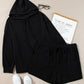 Plus Size Drawstring Dropped Shoulder Hoodie and Shorts Set