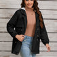 Drawstring Long Sleeve Hooded Jacket