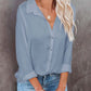 Button Down Collared Neck Long Sleeve Shirt