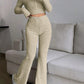 Honey Zip Up Long Sleeve Top and Pants Set